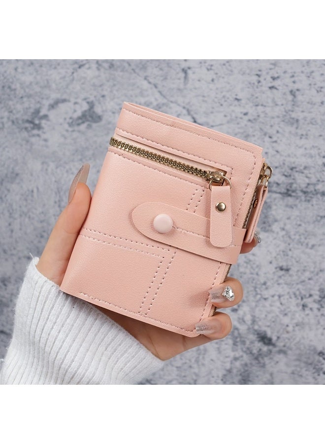 Goolsky New Women'S Short Two-Fold Coin Purse for Storing Bank Cards, Credit Cards, And Multiple Card Slots with a Zipper Wallet - Image 4