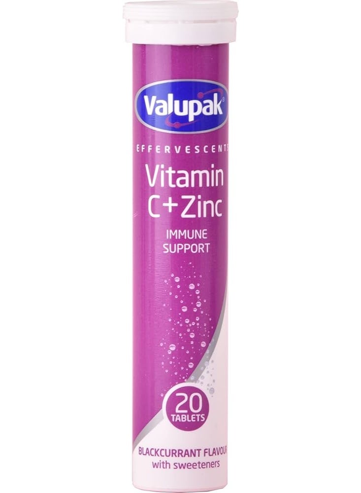 Vitamin C + Zinc Effervescent Tablets 20s (Immune Support)