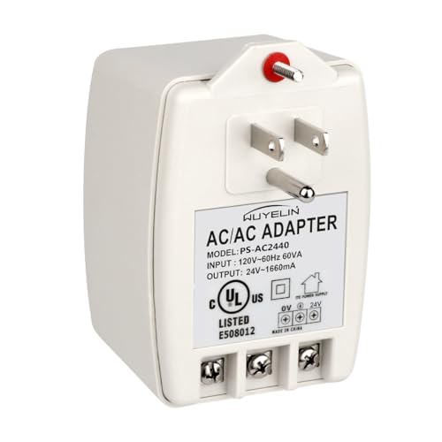 WUYELIN 24VAC 40VA Plug in Transformer,Doorbell Transformer Compatible with All of Doorbell，Nest, Ecobee, Sensi and Honeywell Thermostat - Image 1