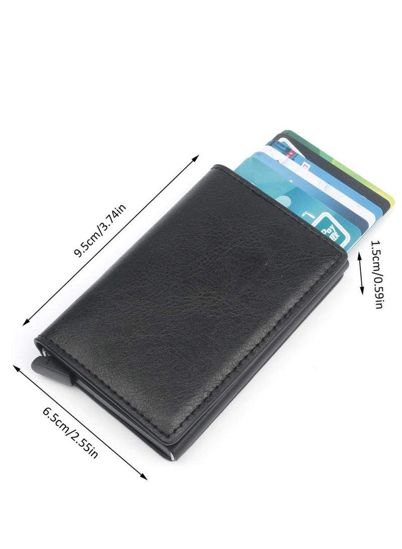 Daytoyz Card Holder with RFID Technology - amazingEGP - Wallet Men Carbon Fiber Leather Slim Thin Smart Wallet Minimalist Wallet Gift Protect Your CC info RFID Technology  - Image 2