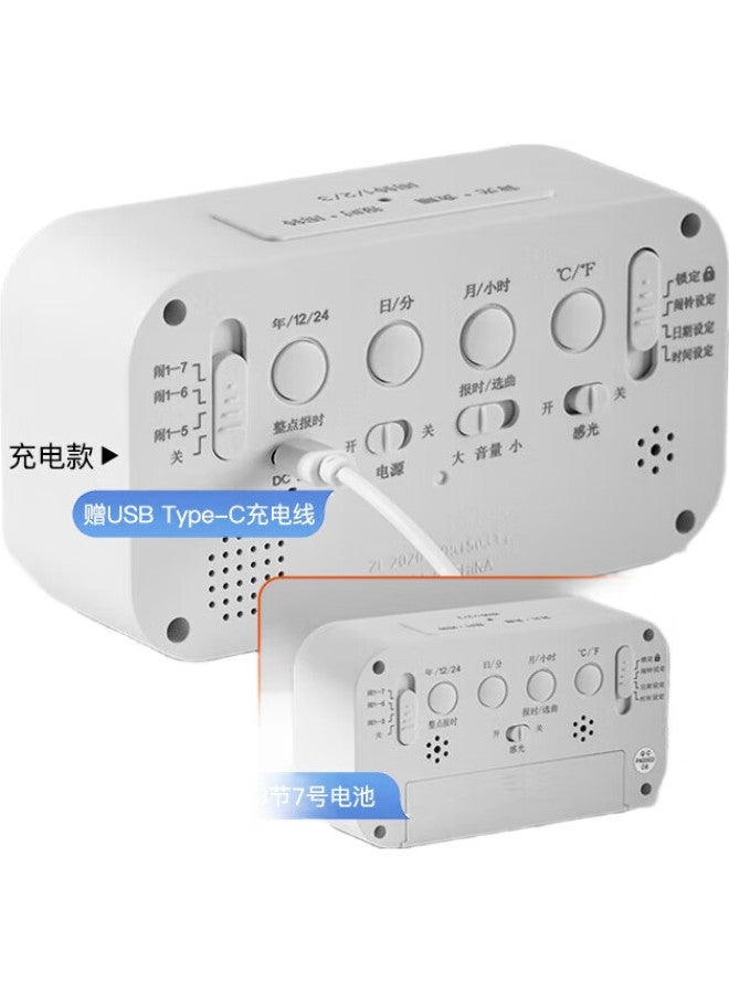 Compas Alarm Clock For Students, Wake-Up Aid, Desktop Electronic Clock, Children'S Student Alarm Clock, 2139 Purple - Image 2