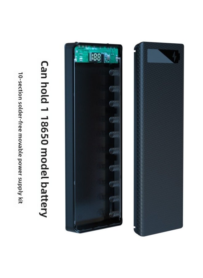 Welding-free 10 18650 Battery Charging Box Mobile Power Shell Nesting Digital Display DIY Charging Treasure Kit-Color:Blue-Power Capacity:Motherboard + Shell (welding-free)  - Image 3