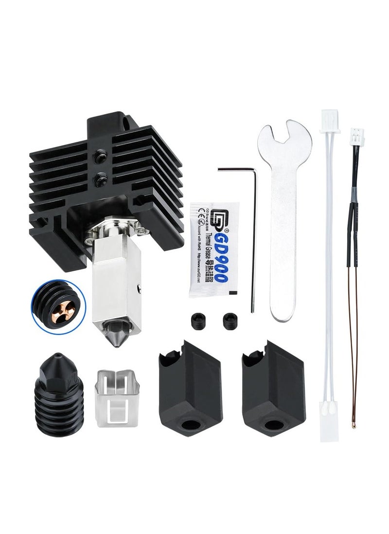 Excefore - Hotend Hardened Steel Nozzle, Up to 500°C, Plated Copper Heater Block with CHT Brass Nozzle 0.4mm Compatible with Bambulab X1 / X1 Carbon Combo P1P 3D Printer - Image 1
