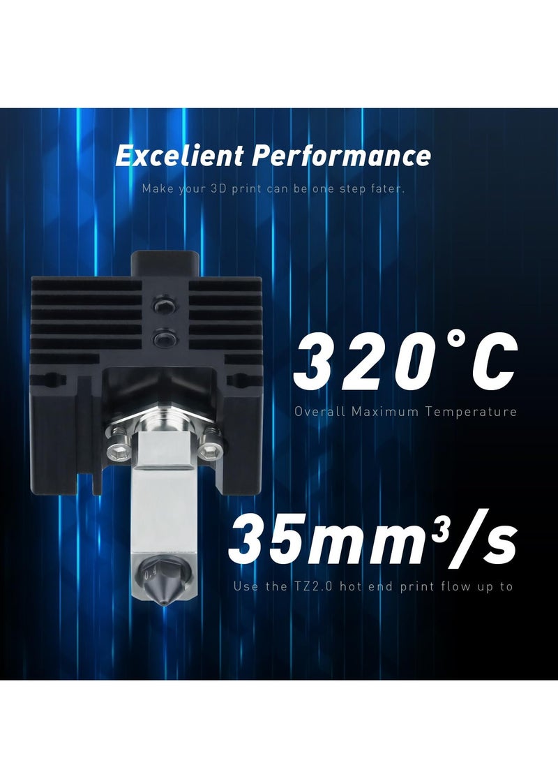 Excefore - Hotend Hardened Steel Nozzle, Up to 500°C, Plated Copper Heater Block with CHT Brass Nozzle 0.4mm Compatible with Bambulab X1 / X1 Carbon Combo P1P 3D Printer - Image 1