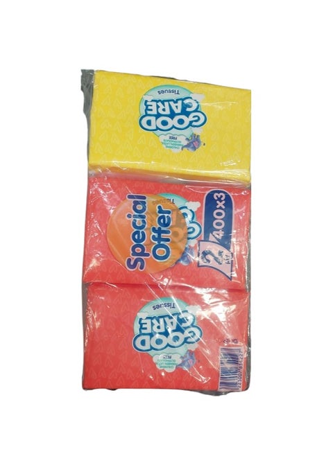 Soft facial Tissues 400 Pack of 3