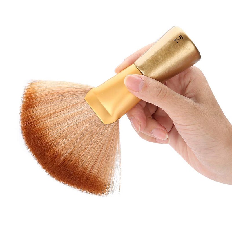 Soft FanShaped Neck Duster Brush Large Sweep Hair and Face Cleaning Brush for Salon Stylists and Barbers