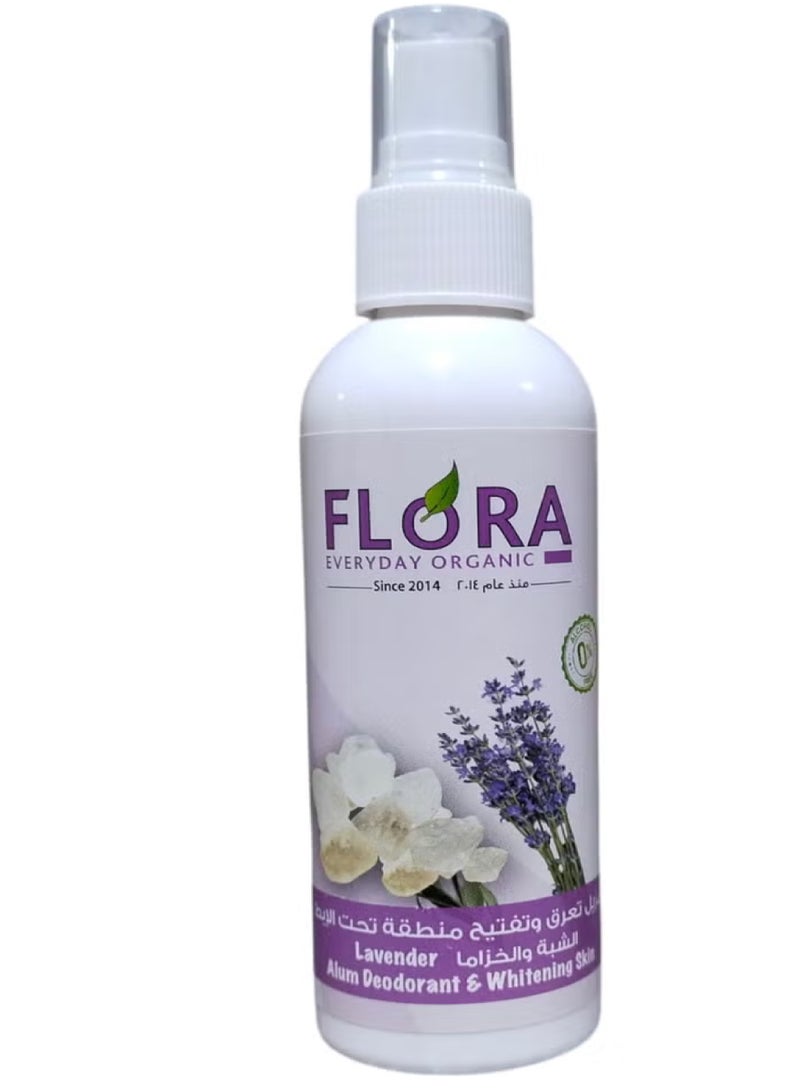 فلورا مزيل عرق ومبيض للبشرة بخلاصة الشبة واللافندر 100 مل