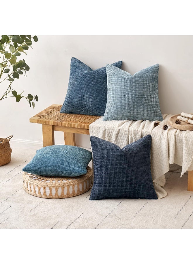 Chenille Pillow Covers Set of 4,   Cushion Cover，Neutral Soft Decorative Throw Pillow Covers for Farmhouse Boho Modern Home Decor, Couch, Sofa, Living Room 45cm x45cm - Image 2