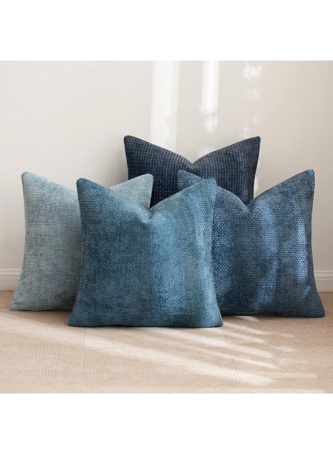 Chenille Pillow Covers Set of 4,   Cushion Cover，Neutral Soft Decorative Throw Pillow Covers for Farmhouse Boho Modern Home Decor, Couch, Sofa, Living Room 45cm x45cm - Image 5