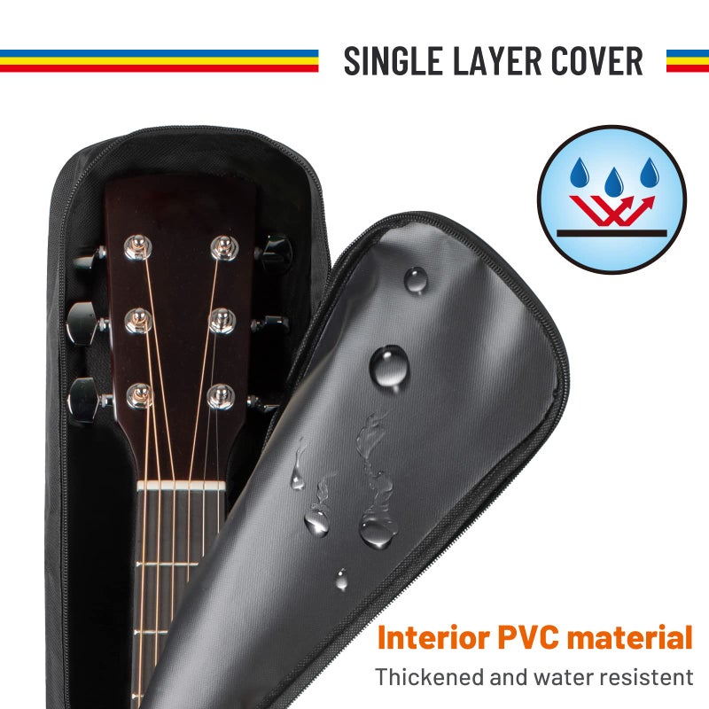 CAHAYA Guitar Bag Acoustic Guitar Case Cover Gig Bag for Acoustic Classical Guitars Black, 41 Inch, Red, Yellow and Blue - Image 2