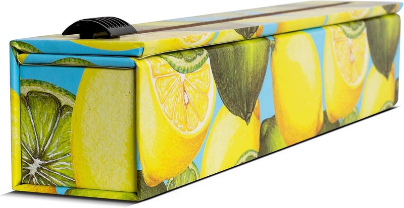 ChicWrap Lemon Refillable Foil Dispenser - One 12"x 30' Roll of Professional Grade Aluminum Foil - Reusable Dispenser w/Slide Cutter - Kosher Certified - Reduces Waste & Saves Money - Image 3