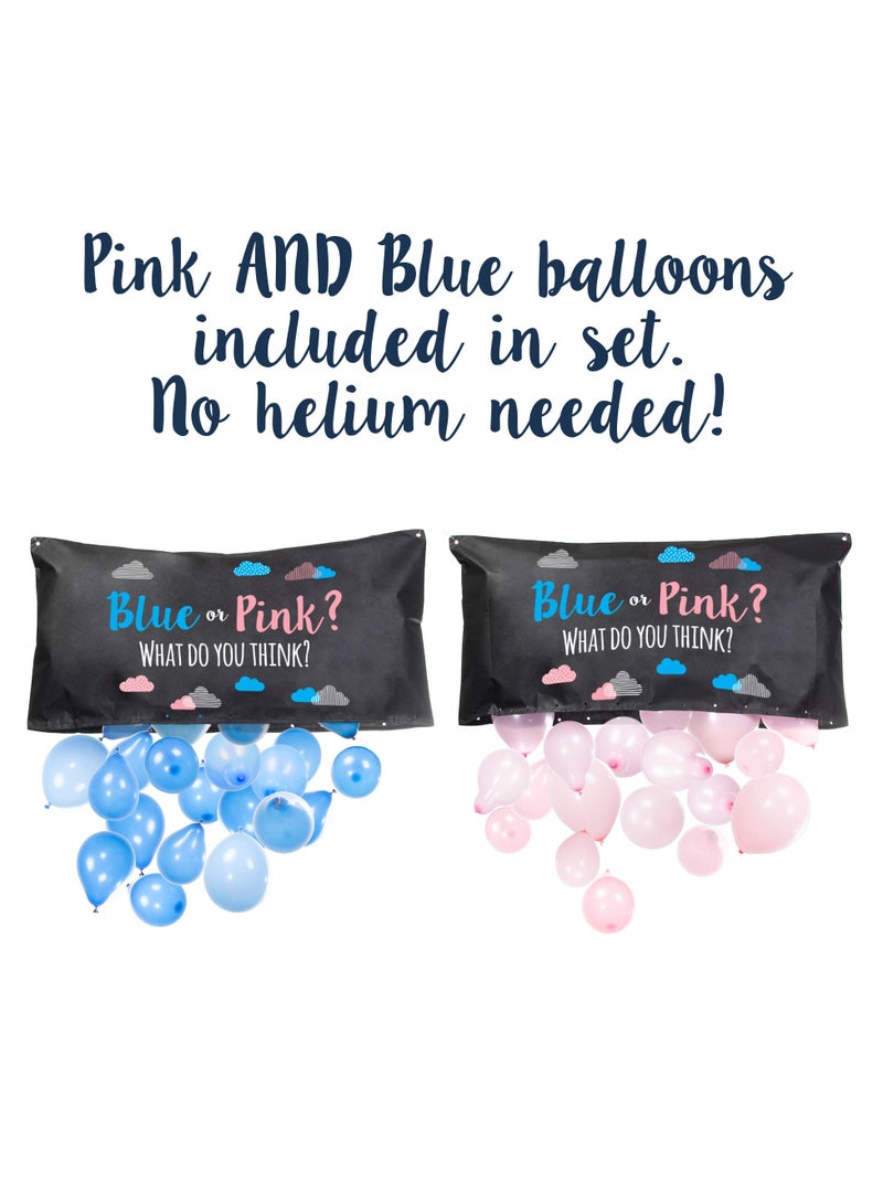 Excefore Baby Gender Reveal Balloon, Party Supplies Kit with Decorations Games Gender Balloon He or She, Party Games Kit (Blue or Pink?) - Image 2