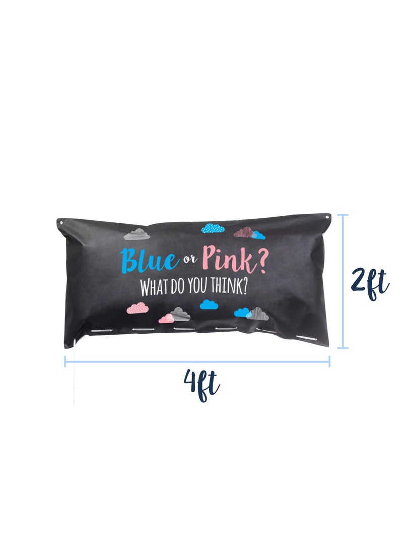 Excefore Baby Gender Reveal Balloon, Party Supplies Kit with Decorations Games Gender Balloon He or She, Party Games Kit (Blue or Pink?) - Image 5