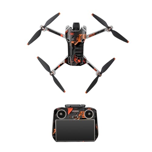 FSIDIWT Skin Stickers Compatible with DJI Mini 4 Pro Waterproof Sticker Decal Skin DIY Accessory for DJI Mini 4 Pro Drone and RC 2 Controller F - Image 1