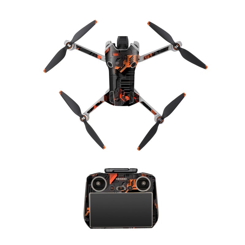 FSIDIWT Skin Stickers Compatible with DJI Mini 4 Pro Waterproof Sticker Decal Skin DIY Accessory for DJI Mini 4 Pro Drone and RC 2 Controller F - Image 2