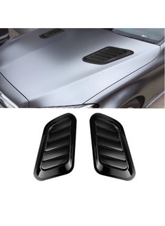 Generic Car Hood Sticker False Vents, 2pcs Universal Hood Decoration Air Vents for Car Hood Cover, Bonnet Vent Decal Air Intake Trim Cover  - Image 1