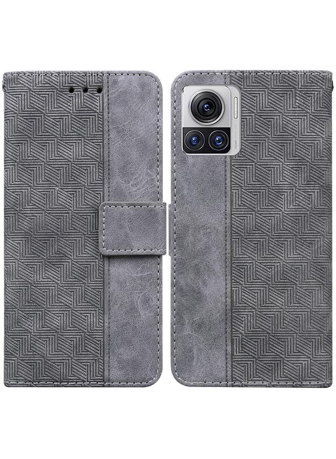 اس-توب جراب لهاتف Motorola Moto X30 Pro 5G / Edge 30 Ultra جراب هاتف جلدي قابل للطي منقوش هندسيًا - Image 1