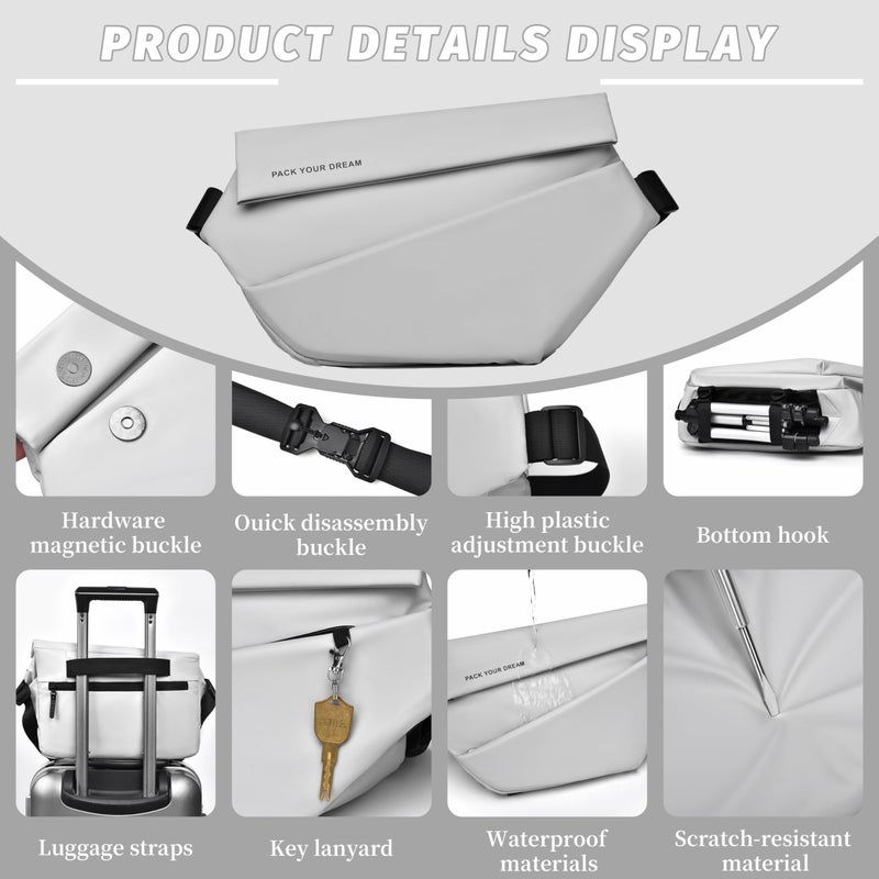 FSD.WG Cross-body bag Shoulder bag Sling Backpack and Crossbody Bags for Men fit 12" iPad Casual Daypack - Image 4