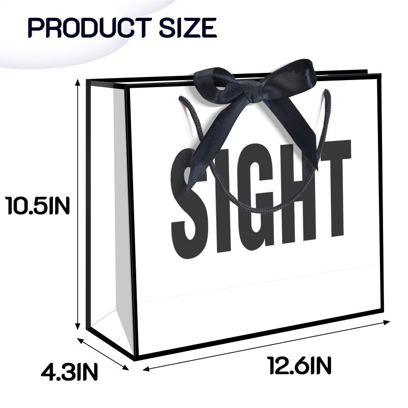 Qlsko 5 Senses Gift Bags For Women Men With Bow Ribbon Tissue Paper And Handles Five Senses Gift Paper Bag For Present Wrappings Wedding Anniversary Party Mothers Valentine Medium (Pink) - Image 3