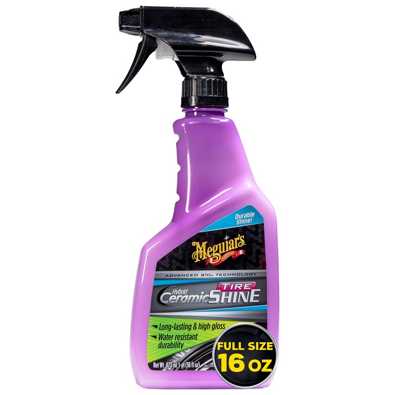 Meguiars Hybrid Ceramic Tire Shine  LongLasting Shine Thats Durable  WaterResistant Hybrid Ceramic Technology  16 Oz Spray
