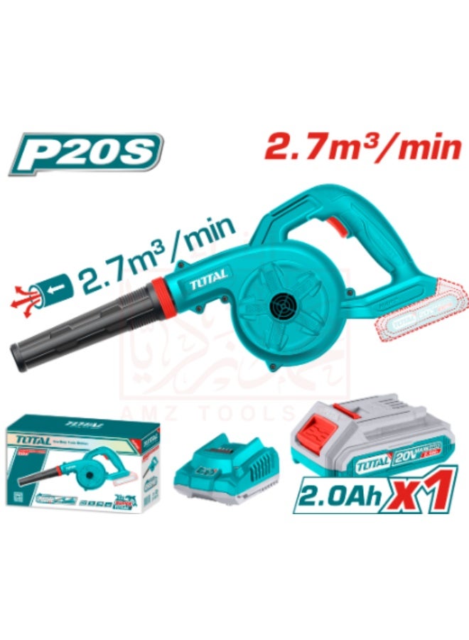 TOTAL TABLI20781 20V Cordless Blower with Battery & Charger