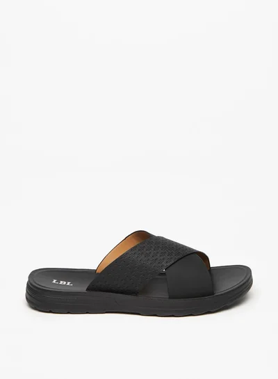 ال بي ال من شو اكسبرس Men's Textured Slip-On Sandals