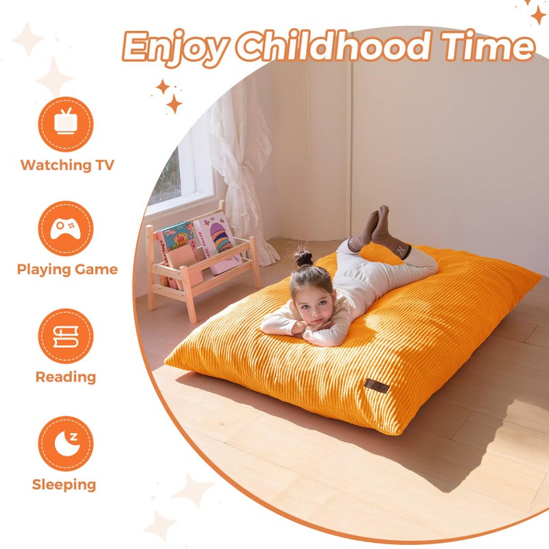 MAXYOYO 3 in 1 Kids Bean Bag Chair Bed, Convertible Chair Folds from Bean Bag to Lounger, Child Floor Sofa for Gaming, Reading, Floor Mattress with High-Density Foam Filling - Image 4