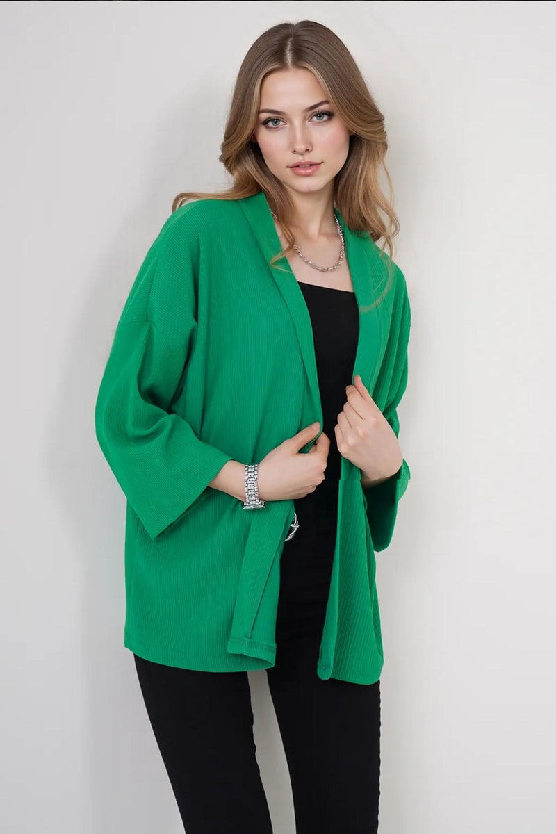 BIG DART BDART Textured Loose Fit Shawl Collar Kimono - Image 2