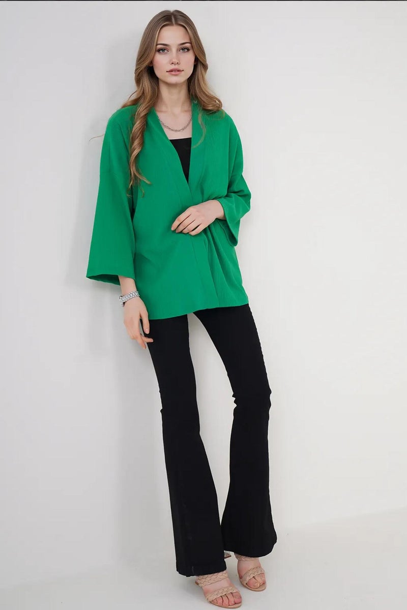 BIG DART BDART Textured Loose Fit Shawl Collar Kimono - Image 3