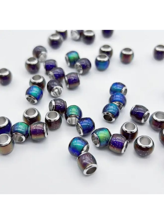 15pcs Temperature Sensitive Color Changing Glass Beads Large Hole For Jewelry Making DIY - Image 1