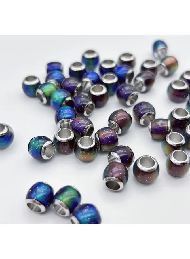 15pcs Temperature Sensitive Color Changing Glass Beads Large Hole For Jewelry Making DIY - Image 5