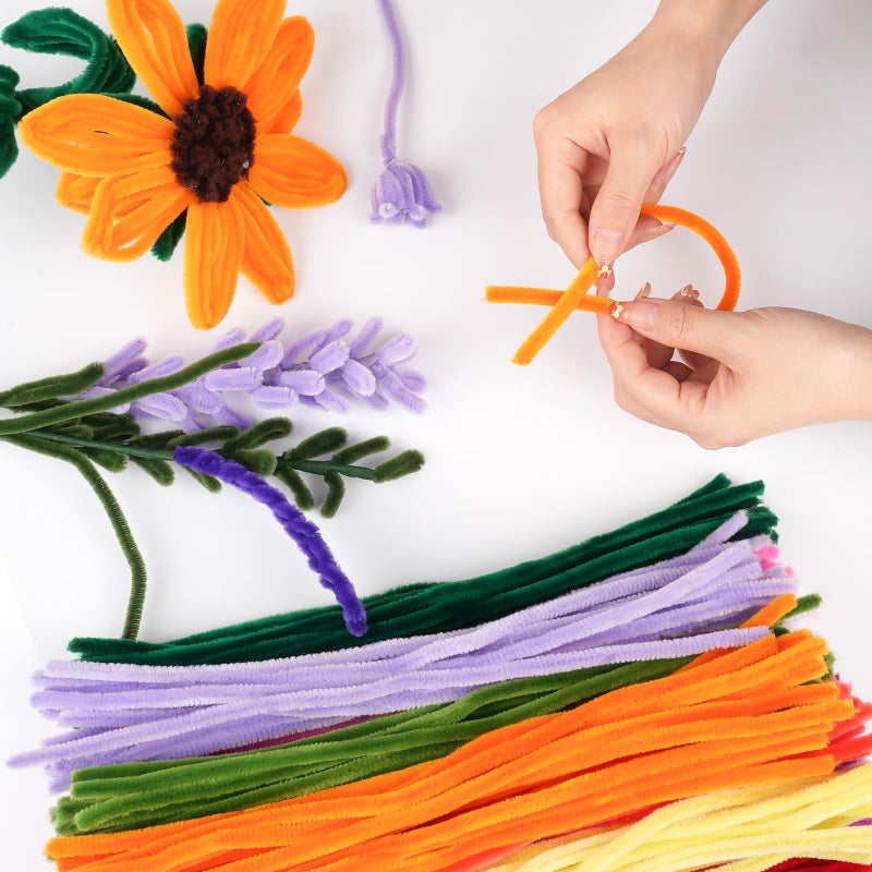 Opvixi 300 PCS Pipe Cleaners, Multi-Color Chenille Stems, Pipe Cleaners Craft, 20 Assorted Colors Pipecleaners for Art and Craft Supplies DIY Projects (12 inch x 6 mm) - Image 4