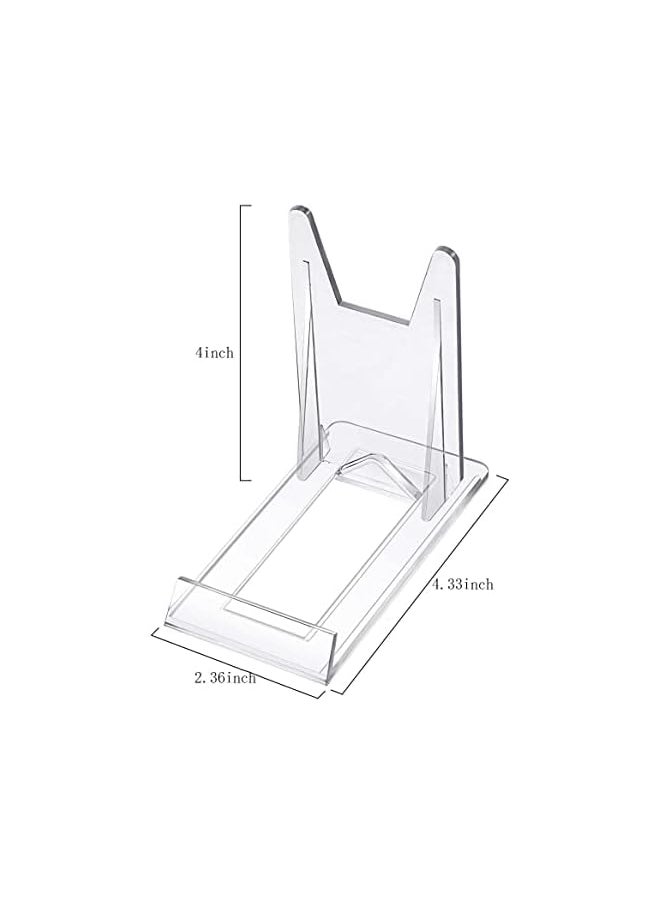 The Bros Acrylic Bracket Stands, 10 Pcs Plastic Display Holders Picture Plate Holders Clear Mini Easels Stands to Display Pictures or for Home Office Supplies Festival Party Decoration  - Image 3