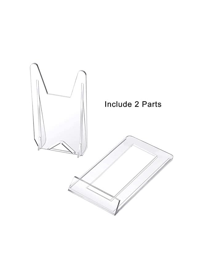 The Bros Acrylic Bracket Stands, 10 Pcs Plastic Display Holders Picture Plate Holders Clear Mini Easels Stands to Display Pictures or for Home Office Supplies Festival Party Decoration  - Image 5