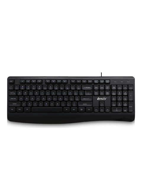 NCTS KB10B Wired Keyboard, Compatible with USB 2.0/3.0, Support USB1.0/1.1, English, Layout for Win/Mac, Desktop, Laptop,1 Year Warranty (English keyboard)