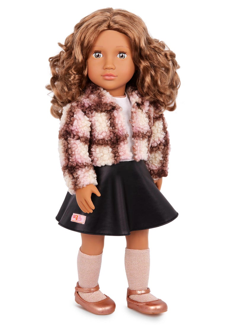 Our Generation - Ana 18-Inch Fashion Doll In Faux Shearling Jacket Trendy Style And Interactive Play Soft Body With Movable Limbs, Fabric Clothing Age 3 Years And Up - Image 1