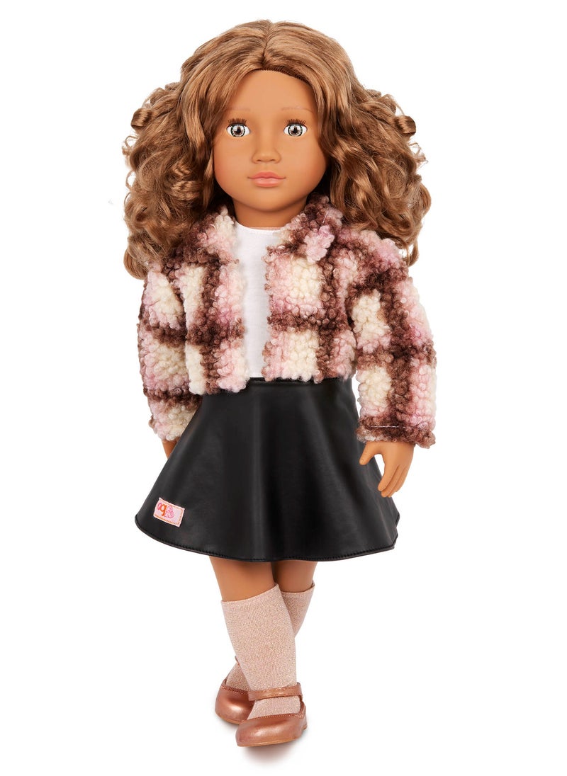 Our Generation - Ana 18-Inch Fashion Doll In Faux Shearling Jacket Trendy Style And Interactive Play Soft Body With Movable Limbs, Fabric Clothing Age 3 Years And Up - Image 1