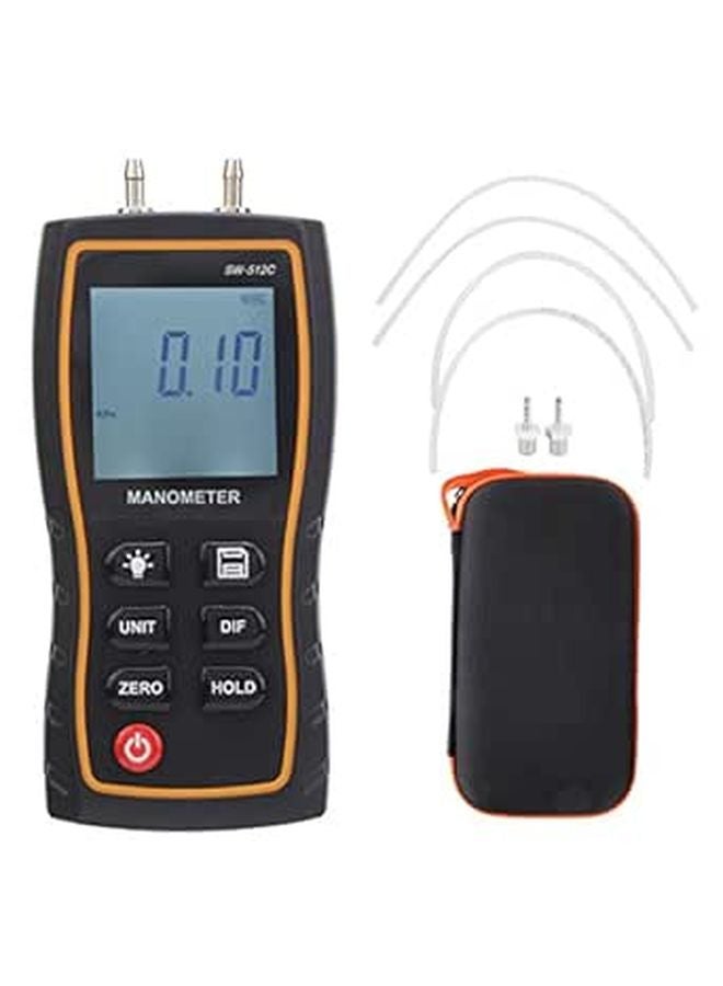 مقياس الضغط الرقمي HVAC مقياس ضغط الهواء جهاز اختبار الضغط التفاضلي بشاشة كبيرة مضاءة خلفياً وتحويل متعدد الوحدات - Image 1