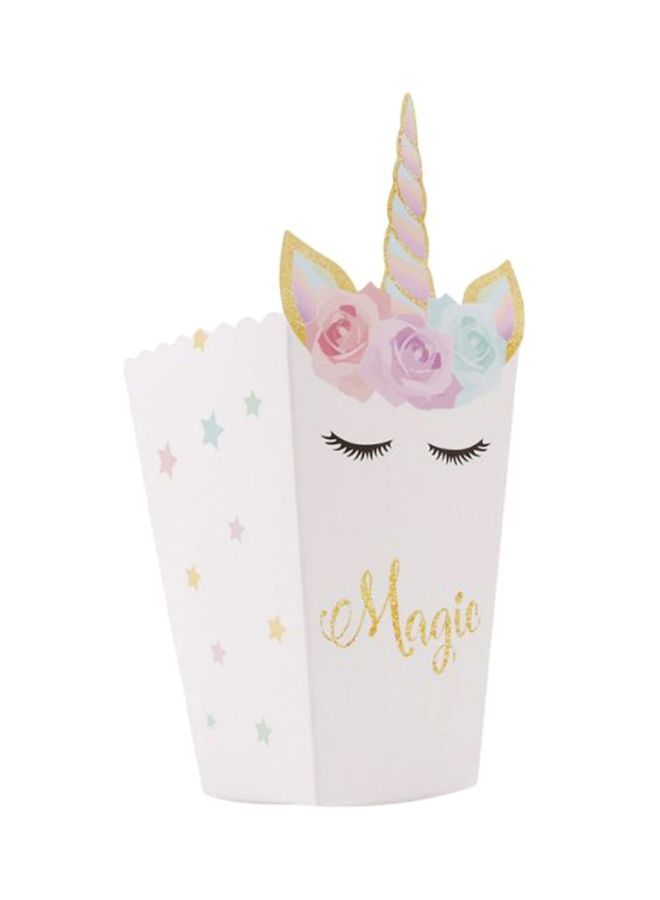 NIBEMINENT 12-Piece Unicorn Cute Popcorn Box Set 17x26cm - Image 1