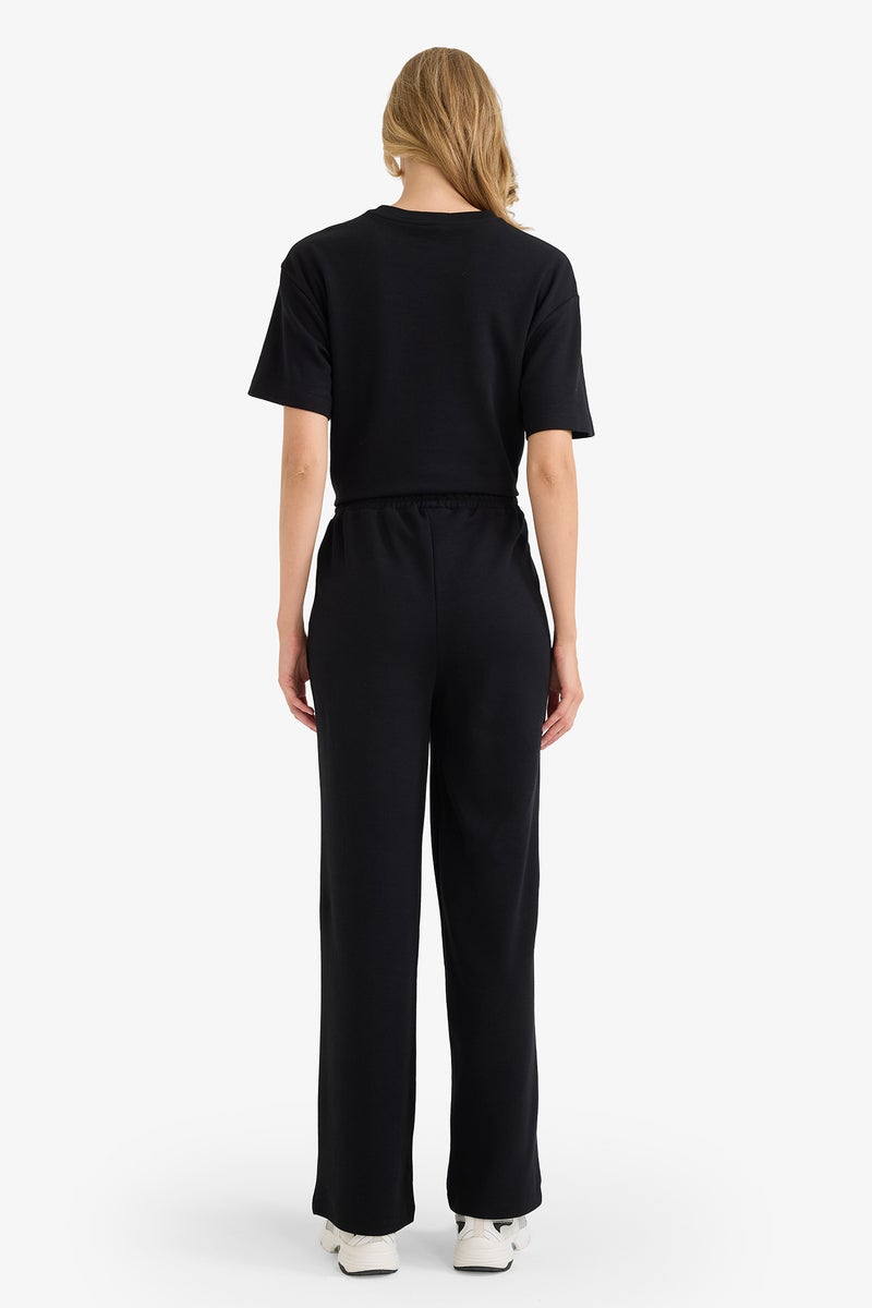 DeFacto Black Woman Straight Fit With Pockets Basic Trousers Casual - Image 4