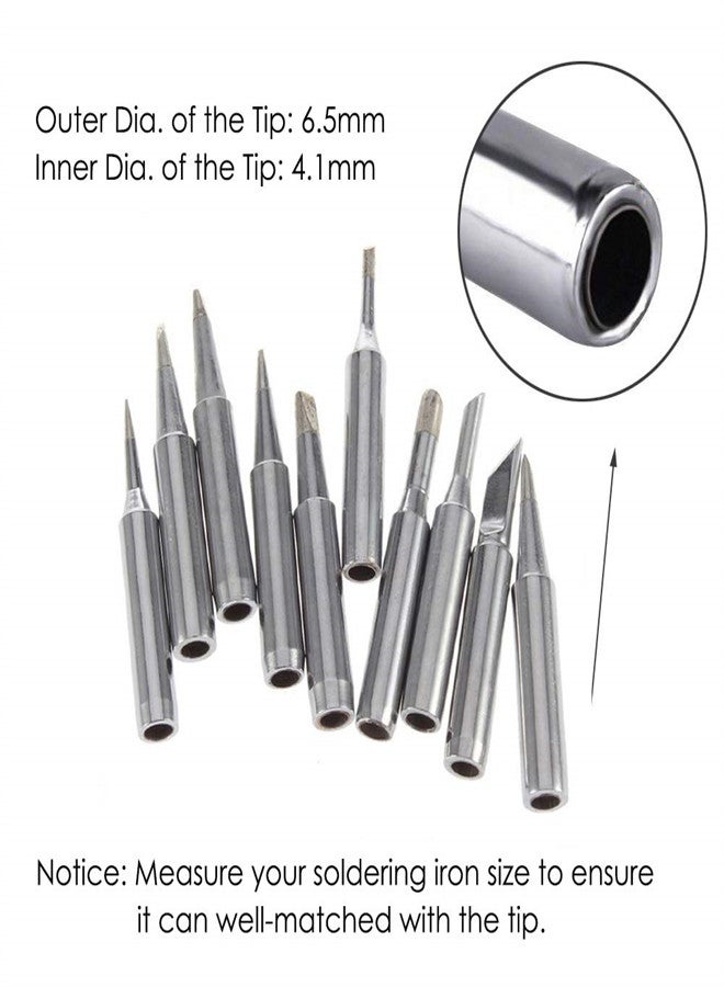 10pcs 900M Soldering Iron Tips Kit, Replacement Solder Iron Tips Kit for Hakko, Radio Shack, TENMA, ATTEN, Quick, Aoyue, Yihua Solder Station - Image 5