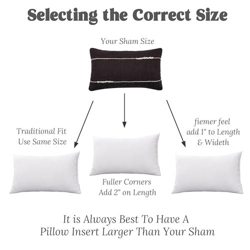 puredown® Lumbar Pillow Inserts 12 x 20 (Pack of 2, White), Filled with Feather and Down, Decorative Pillows for Couch, Home Decor - Image 4