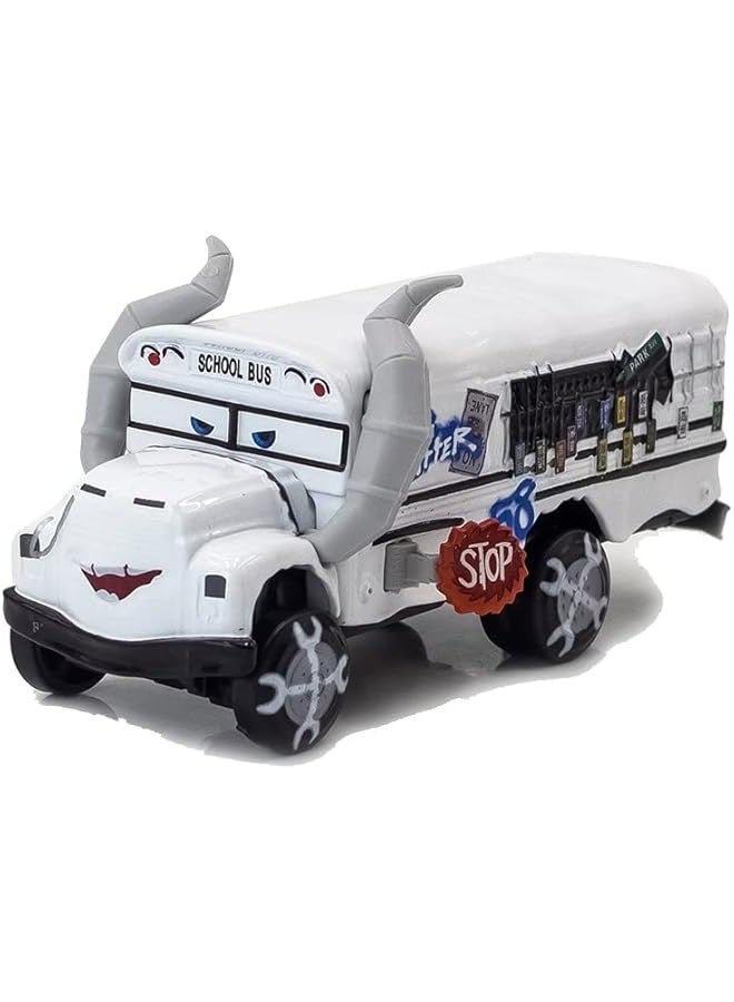 Movie Cars 3 Muddy McQueen Muddy Curz Miss Fritter Dr.Damage AVRY Oversized Toy Car Diecast Vehicles Toys Set Children Car Toy Thunder Hollow Basic Characters Assortment (Miss Fritter-B-White)