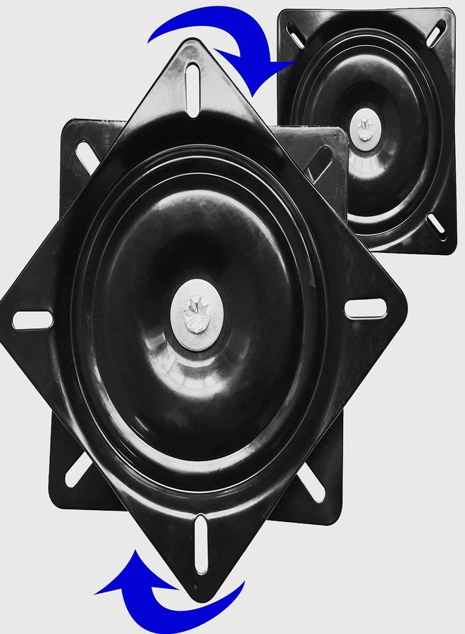 Evadow 2Pack Heavy Duty Bar Stool Swivel Plate, 6Inch Chair Base With Solid Ring of Ball Bearings, 400lbs Capacity Replacement Seat Parts Lazy Susan Hardware for Barstools Recliner Chair Boat - Image 1