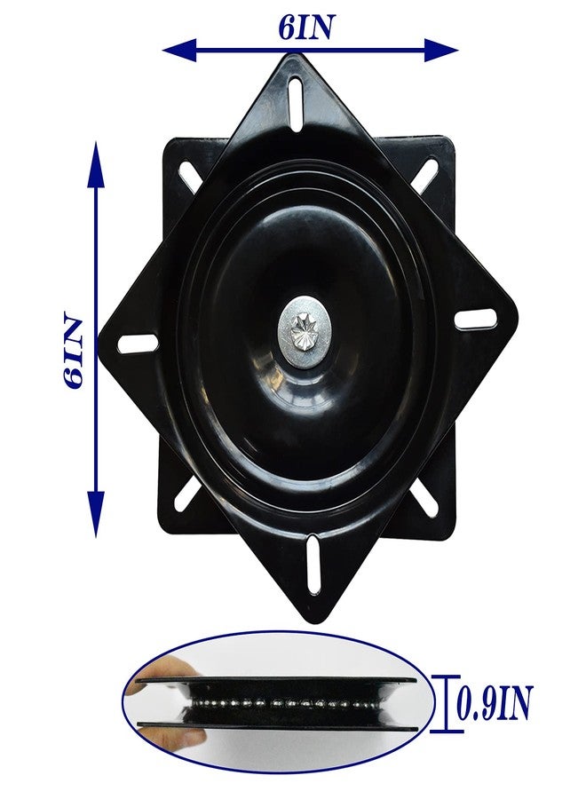 Evadow 2Pack Heavy Duty Bar Stool Swivel Plate, 6Inch Chair Base With Solid Ring of Ball Bearings, 400lbs Capacity Replacement Seat Parts Lazy Susan Hardware for Barstools Recliner Chair Boat - Image 2