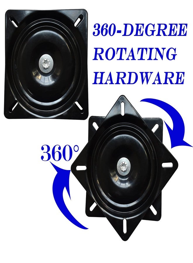 Evadow 2Pack Heavy Duty Bar Stool Swivel Plate, 6Inch Chair Base With Solid Ring of Ball Bearings, 400lbs Capacity Replacement Seat Parts Lazy Susan Hardware for Barstools Recliner Chair Boat - Image 4