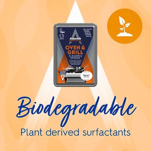 Astonish Specialist Oven & Grill Cleaner & Sponge, 250g – Heavy Duty Degreaser Paste with Orange Oil – Restores Shine to Ovens, Grills & Racks – No Harsh Chemicals, 3 Pack - Image 4