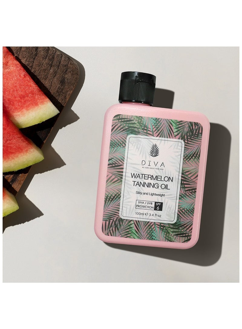 ديفا زيت تسمير البشرة بالبطيخ حريري وخفيف الوزن 100مل - Image 2