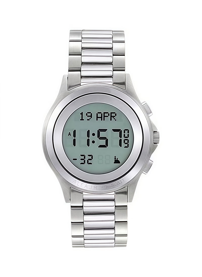 Al Fajr Men's Water Resistant Digital Watch 35mm - Silver WR-02SW  - Image 3