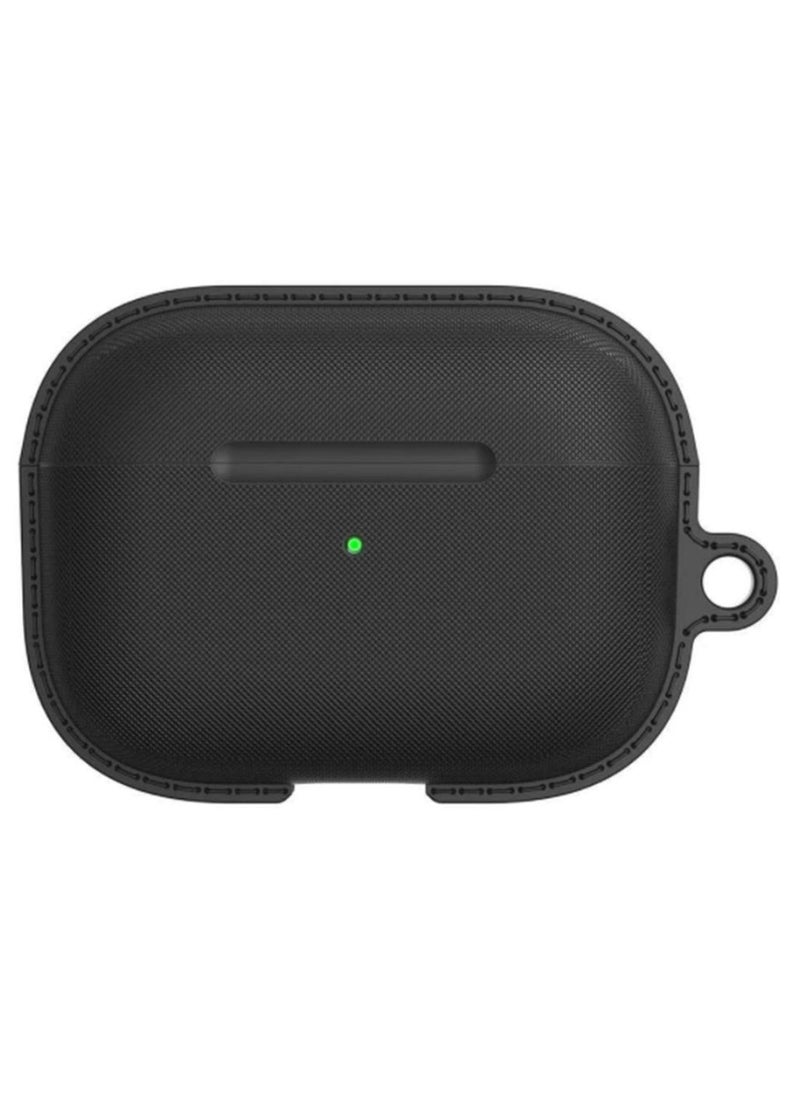 NIBEMINENT - Bluetooth Headphone Protective Cover For Apple AirPods 3 Pro With Hook Black - Image 1